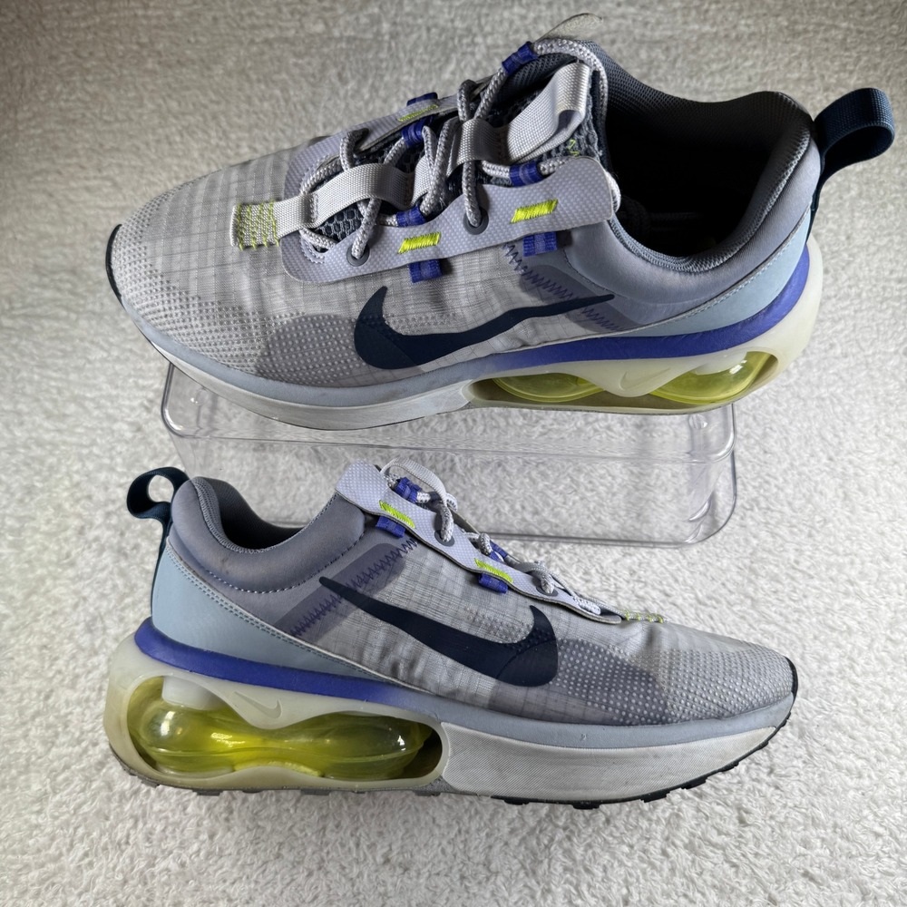 Nike Air Max 2021 Mens Size 10 Grey Blue Sneakers Excellent Running Shoes